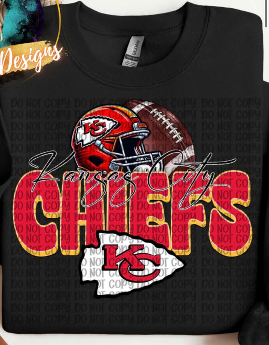 KC Chiefs Bubble Letters