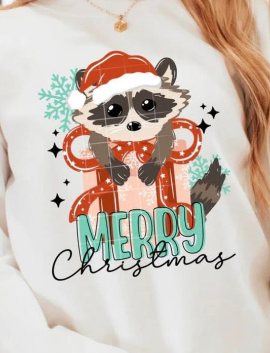 Merry Christmas Raccoon