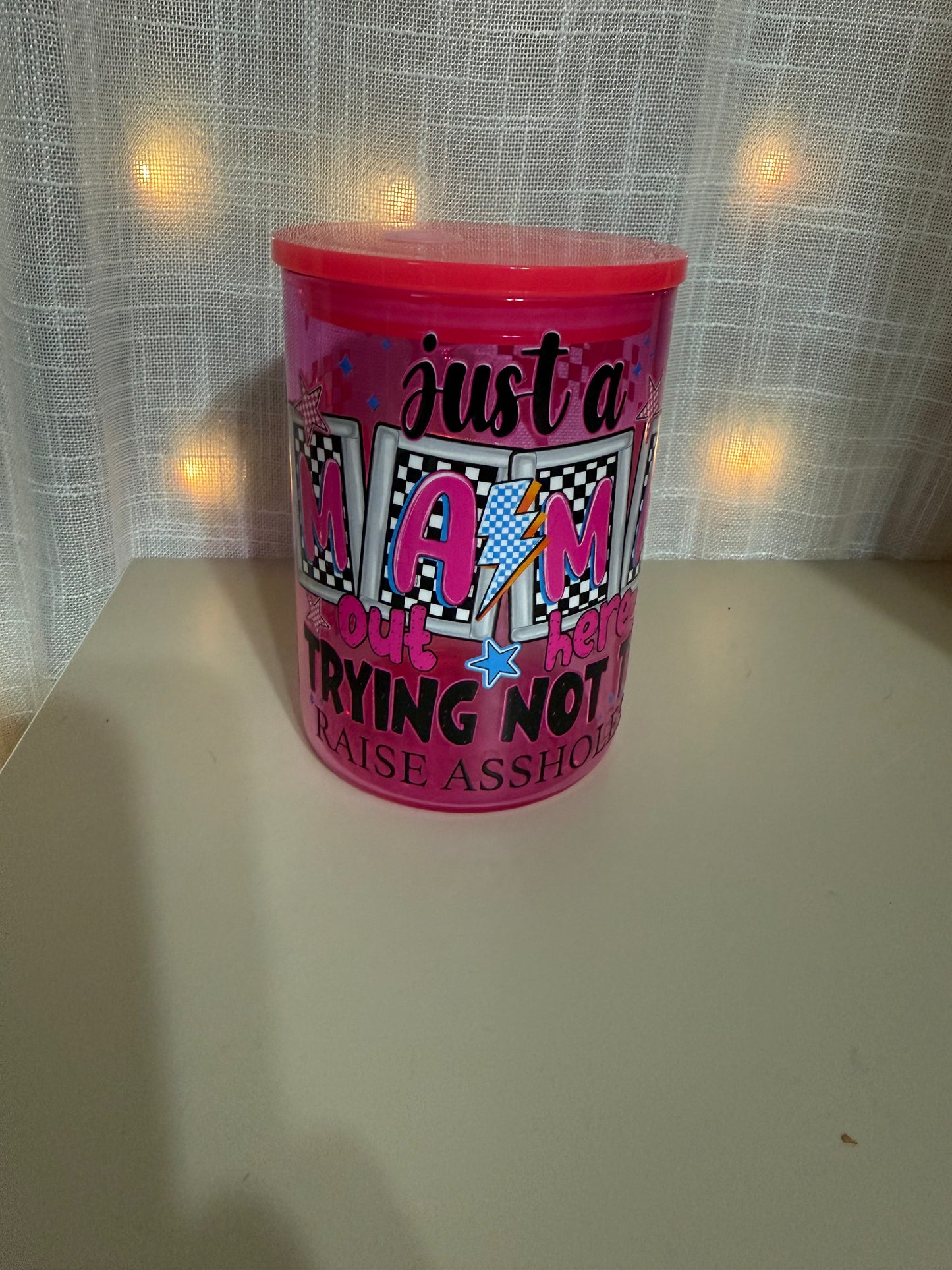 Just A Mama 16 Oz Glass Mug
